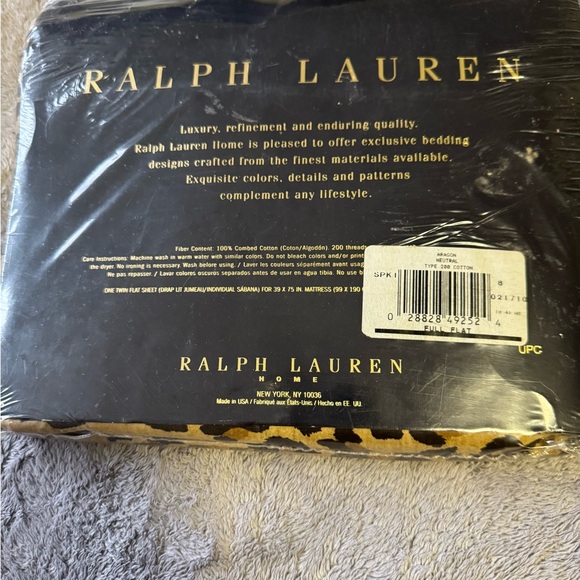 Ralph Lauren Home Aragon full flat leopard sheet. Only one.  Classic.  New. - Picture 4 of 6